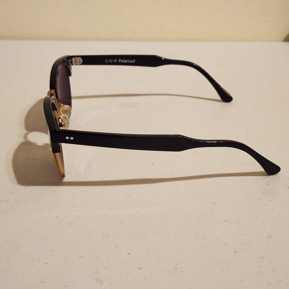 Krewe Du Optic L.G.D. Polarized Sunglasses Black + Crystal Unisex Handmade Specs - Picture 3 of 11